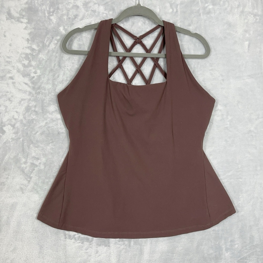 Buffbunny Women 3XL Strappy Back Built-in Bra Athletic Tank Top Shirt Gym‎ Yoga